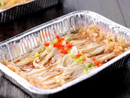 铁西锡纸烤金针菇